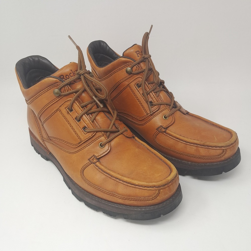 Rockport Umbwe XCS Moc Toe Leather Waterproof Hiking Boots Men's Size 12W M3259